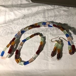 Handmade-colourful-necklace-bracelet-earrings